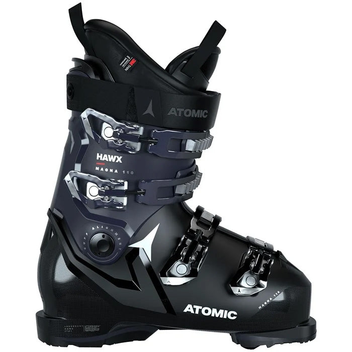 Atomic Hawx Magna 110 GW ski boots (black/dark blue) available at Mad Dog's Ski & Board in Abbotsford, BC.
