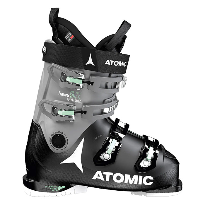 Atomic Hawx Magna 95 W women's ski boots (Black/Anthracite/Mint) available at Mad Dog's Ski & Board in Abbotsford, BC.