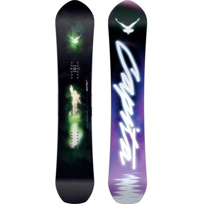 2024 Capita Equalizer women's snowboard (top and base graphic) available at Mad Dog's Ski & Board in Abbotsford, BC.
