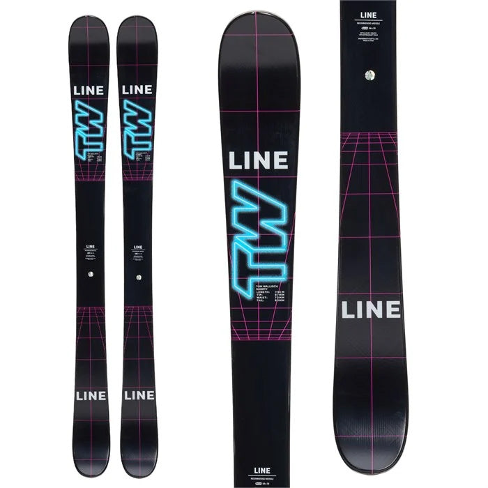 Line Wallisch Shorty junior/youth skis (top graphic) available at Mad Dog's Ski & Board in Abbotsford, BC.