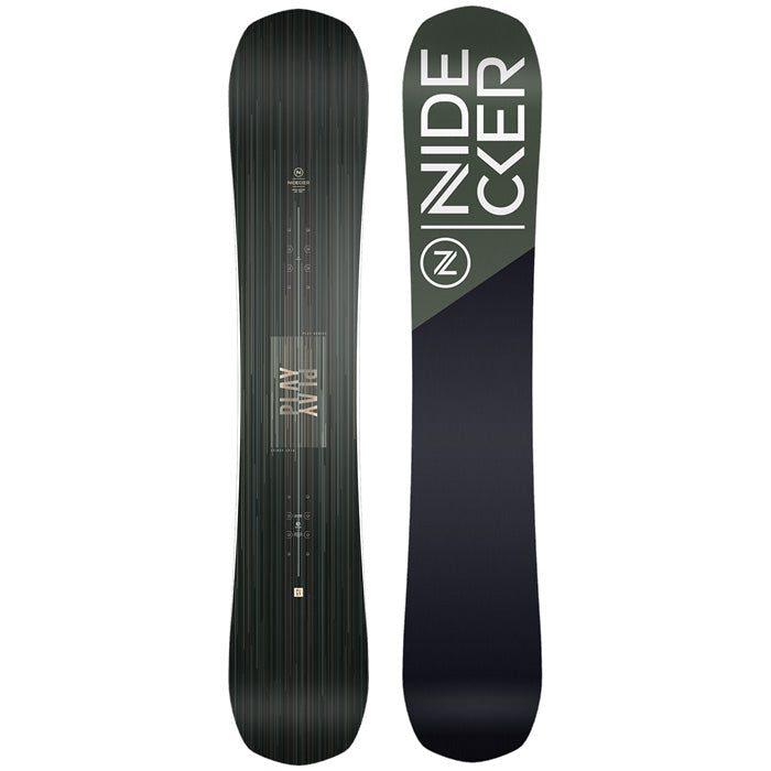 2024 Nidecker Play Snowboard (top and base graphic) available at Mad Dog's Ski & Board in Abbotsford, BC.