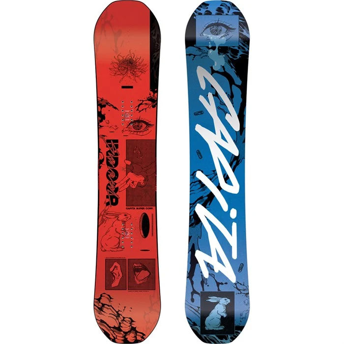 Capita Indoor Survival snowboard (top and base graphic) available at Mad Dog's Ski & Board in Abbotsford, BC.