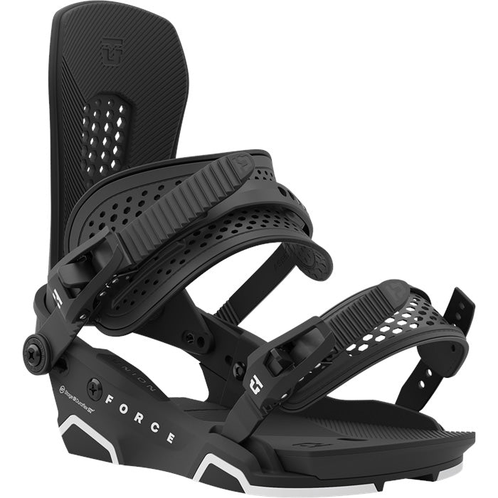 Union Force snowboard bindings (black) available at Mad Dog's Ski & Board in Abbotsford, BC.