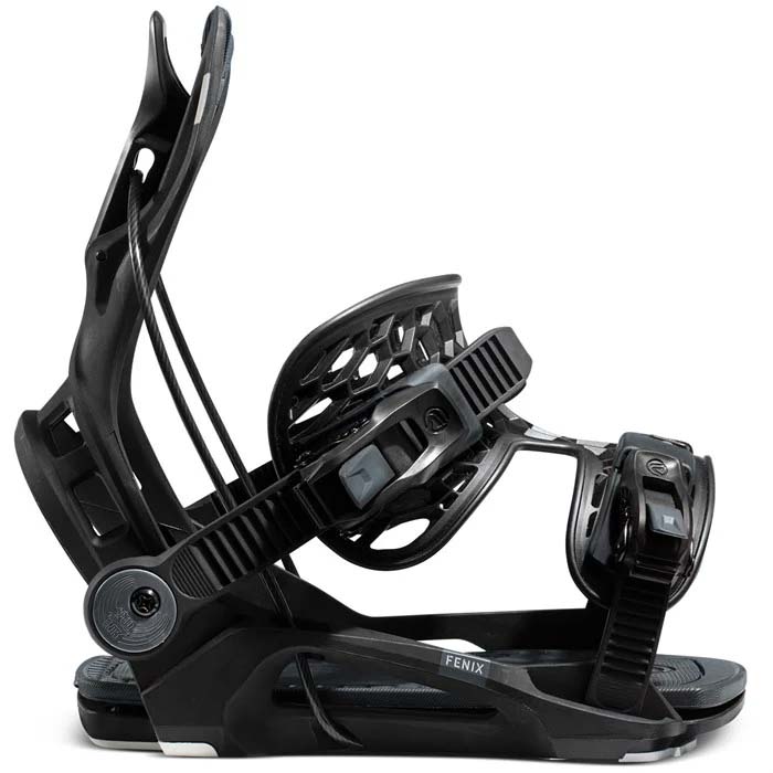 The 2023 Flow Fenix snowboard bindings are available at Mad Dog's Ski & Board in Abbotsford, BC.