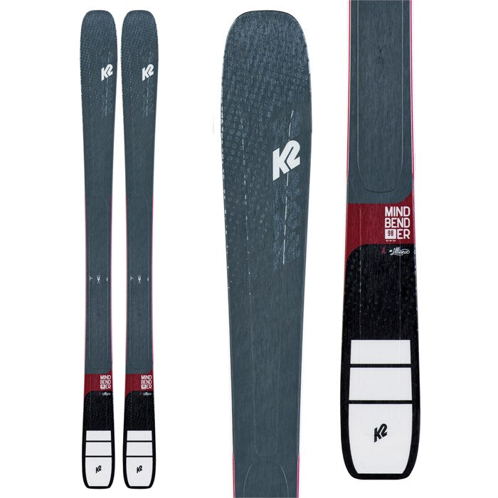 K2 Mindbender 98 Ti Alliance (top graphic) is available at Mad Dog's Ski & Board in Abbotsford, BC.