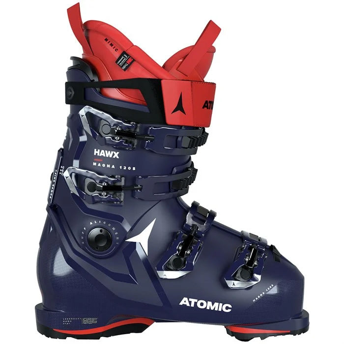 Atomic Hawx Magna 120 S GW ski boots (royal/red) available at Mad Dog's Ski & Board in Abbotsford, BC.