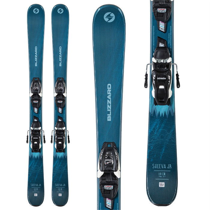 Blizzard Sheeva Twin Junior/Youth skis (blue) available at Mad Dog's Ski & Board in Abbotsford, BC.
