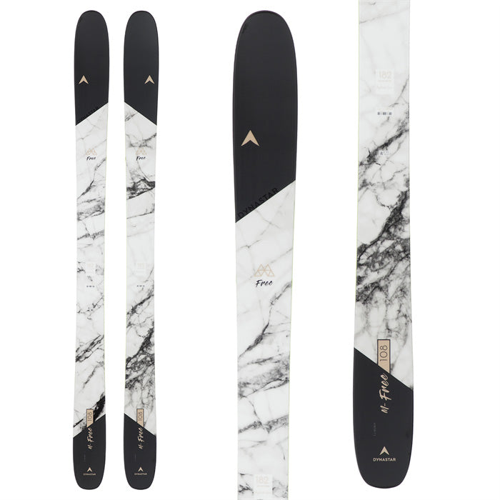 Dynastar M-free 108 Open skis (marbled top sheet) available at Mad Dog's Ski & Board in Abbotsford, BC.