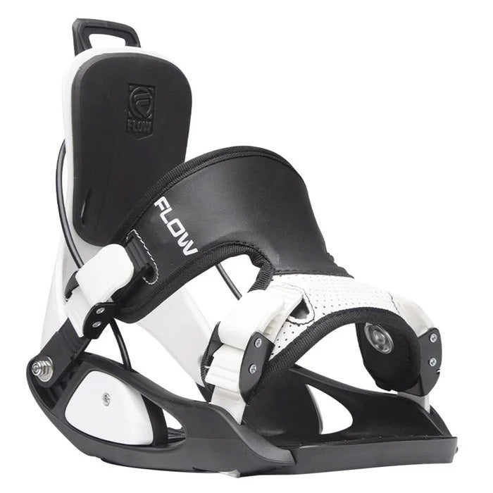 Flow Micron kids snowboard bindings (stormtrooper, white) available at Mad Dog's Ski & Board in Abbotsford, BC.