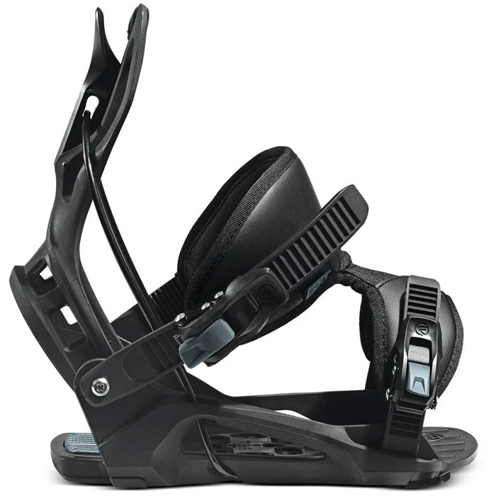 Flow Nexus snowboard bindings (black, side) available at Mad Dog's Ski & Board in Abbotsford, BC.