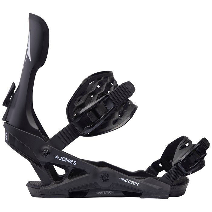 Jones Meteorite snowboard bindings (eclipse black, side) available at Mad Dog's Ski & Board in Abbotsford, BC.