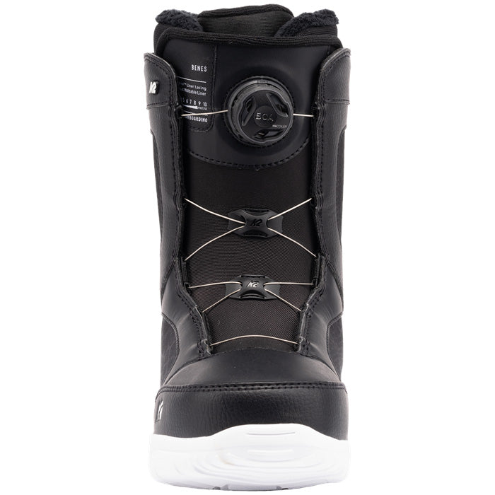 K2 Benes women's snowboard boots (black) available at Mad Dog's Ski & Board in Abbotsford, BC.
