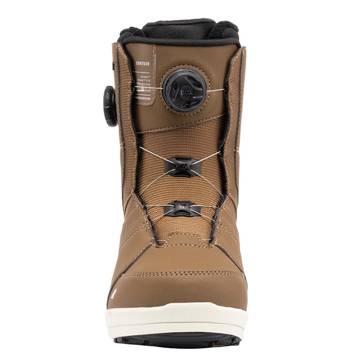 K2 Contour women's snowboard boots (brown) available at Mad Dog's Ski & Board in Abbotsford, BC.