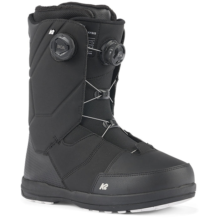 K2 Maysis snowboard boots (black colour way) available at Mad Dog's Ski & Board in Abbotsford, BC.