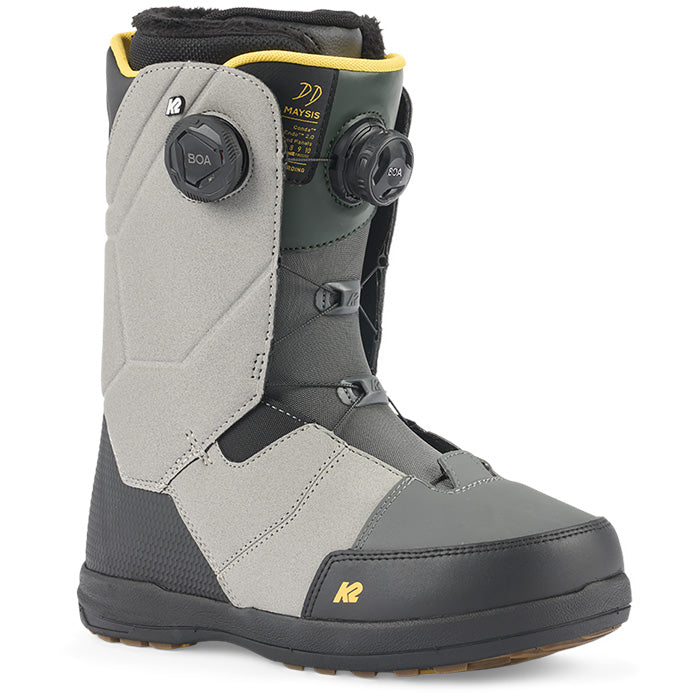 K2 Maysis snowboard boots (workwear colour way) available at Mad Dog's Ski & Board in Abbotsford, BC.