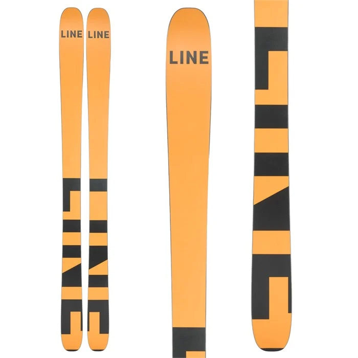 LINE Blade Optic 96 skis (yellow base graphic) available at Mad Dog's Ski & Board in Abbotsford, BC.