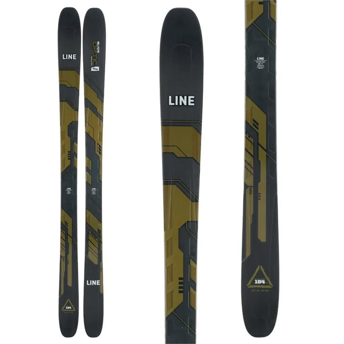 LINE Blade Optic 96 skis (top graphic) available at Mad Dog's Ski & Board in Abbotsford, BC.