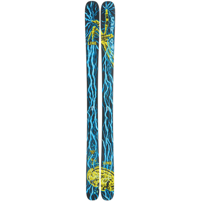 LINE Chronic 101 skis (Blue top graphic) available at Mad Dog's Ski & Board in Abbotsford, BC.
