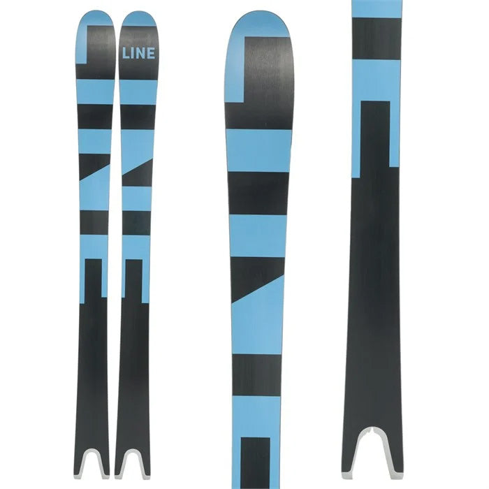 LINE Sakana skis (blue base graphic) available at Mad Dog's Ski & Board in Abbotsford, BC.