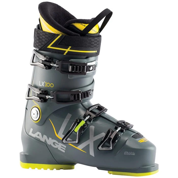 Lange LX 100 ski boots (thunder grey) available at Mad Dog's Ski & Board in Abbotsford, BC.