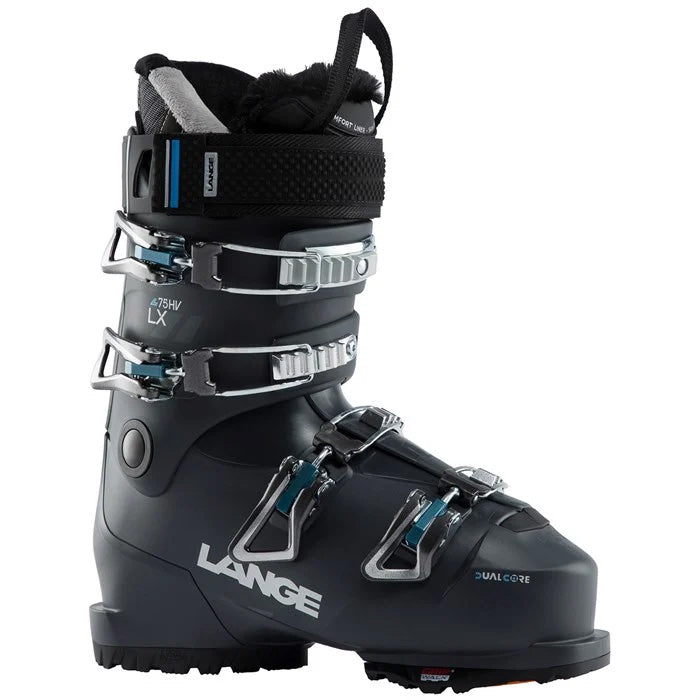 Lange LX 75 HV GW women's ski boots (Pewter Grey) available at Mad Dog's Ski & Board in Abbotsford, BC.
