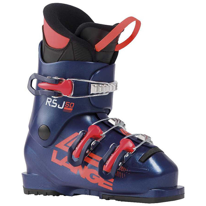Lange RSJ 50 Junior ski boots (blue, 2024) available at Mad Dog's Ski & Board in Abbotsford, BC.