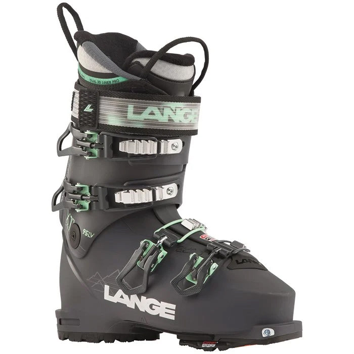 Lange XT3 FREE 95 MV GW women's ski boots (grey/teal) available at Mad Dog's Ski & Board in Abbotsford, BC.