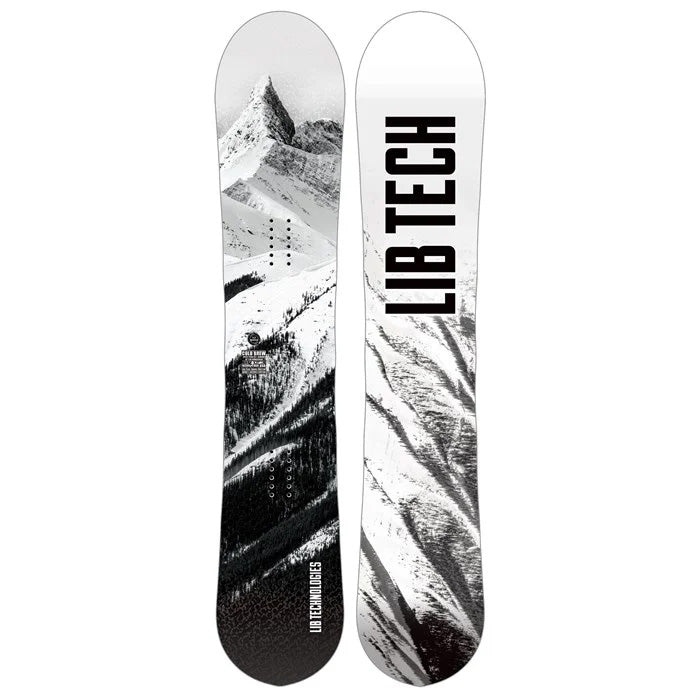 2024 Lib Tech Cold Brew snowboard (top and base graphic) available at Mad Dog's Ski & Board in Abbotsford, BC.