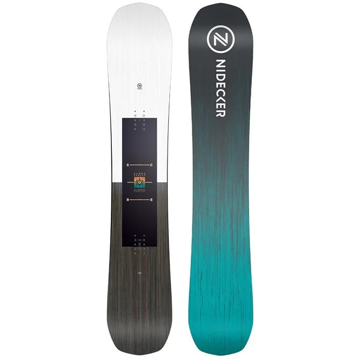 2024 Nidecker Score snowboard (top and base graphic) available at Mad Dog's Ski & Board in Abbotsford, BC.