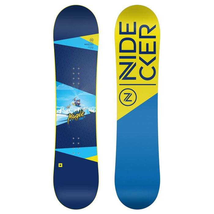 Nidecker Micron Magic junior/youth snowboard (blue/yellow) available at Mad Dog's Ski & Board in Abbotsford, BC.