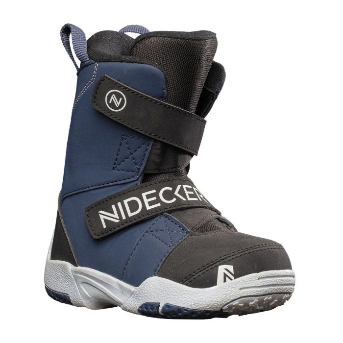 Nidecker Micron Mini junior snowboard boots (black, navy) available at Mad Dog's Ski & Board in Abbotsford, BC.