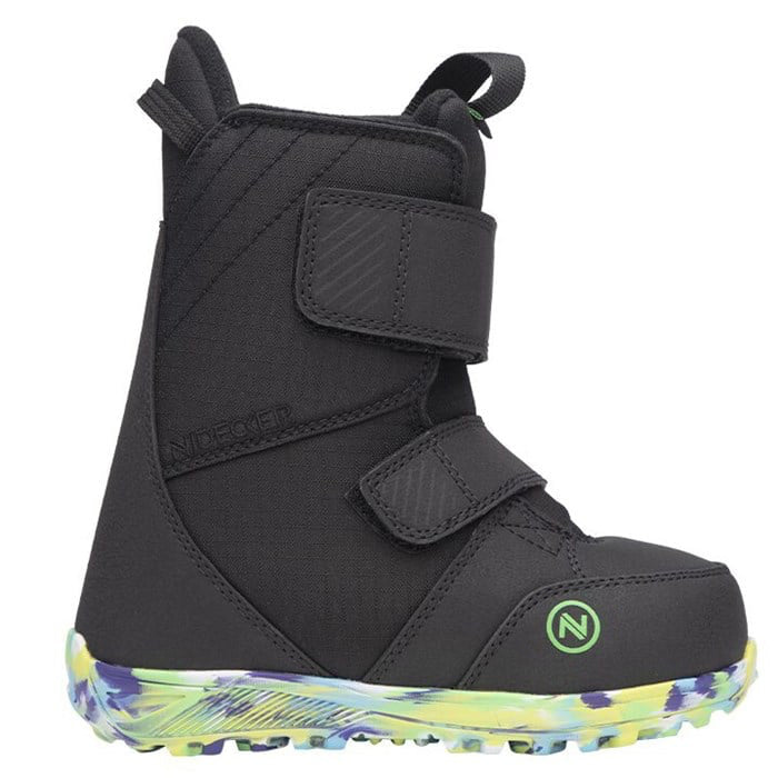 2024 Nidecker Micron Mini junior snowboard boots (black) available at Mad Dog's Ski & Board in Abbotsford, BC.
