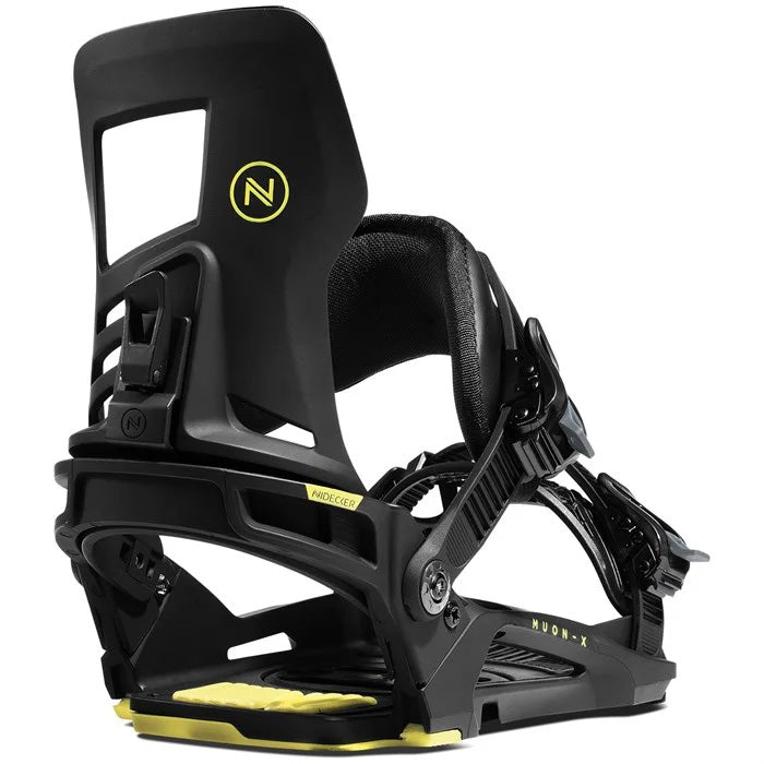 Nidecker Muon-X snowboard bindings (black) available at Mad Dog's Ski & Board in Abbotsford, BC.