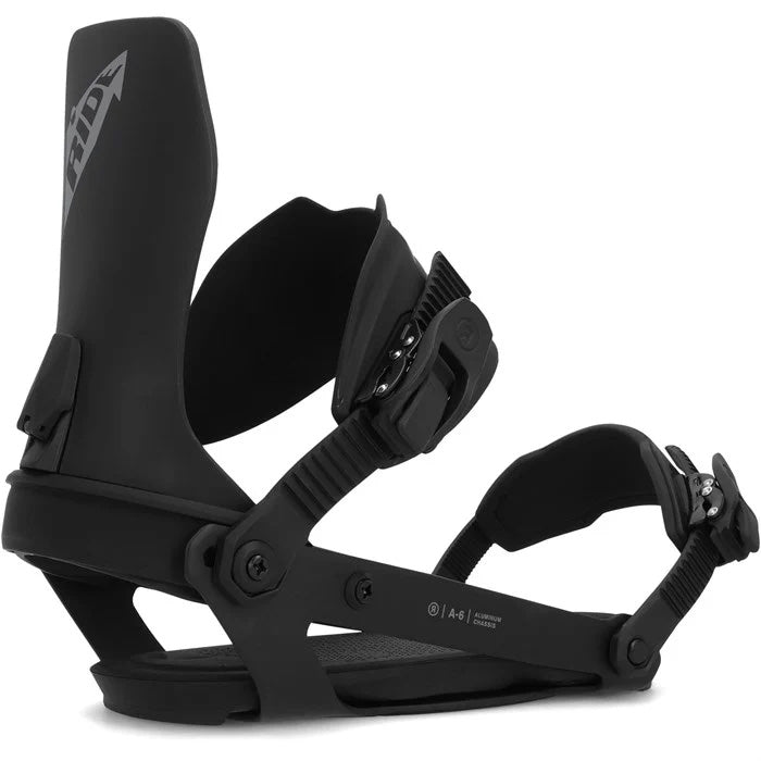 Ride A-6 snowboard bindings (black) available at Mad Dog's Ski & Board in Abbotsford, BC.