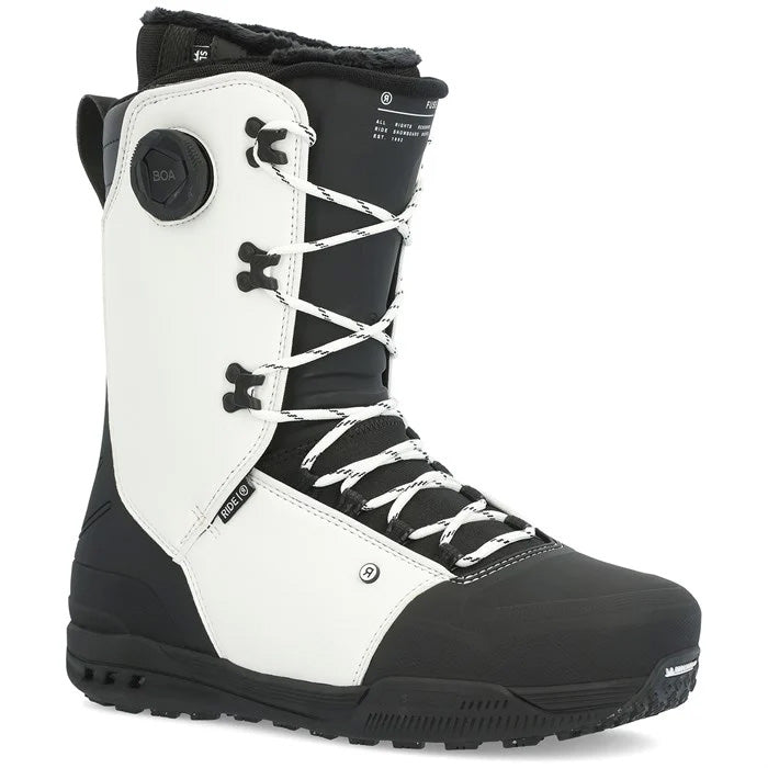 Ride Fuse snowboard boots (milk colour way) available at Mad Dog's Ski & Board in Abbotsford, BC.