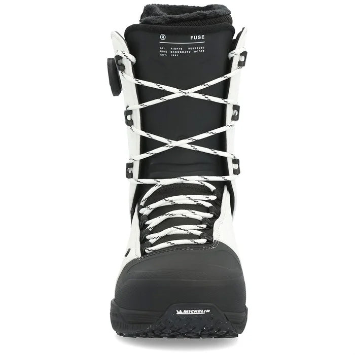Ride Fuse snowboard boots (milk colour way) available at Mad Dog's Ski & Board in Abbotsford, BC.