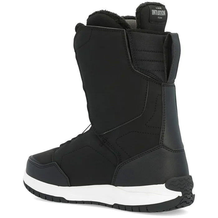 Ride Hera women's snowboard boot (black colour, back view) available at Mad Dog's Ski & Board in Abbotsford, BC.