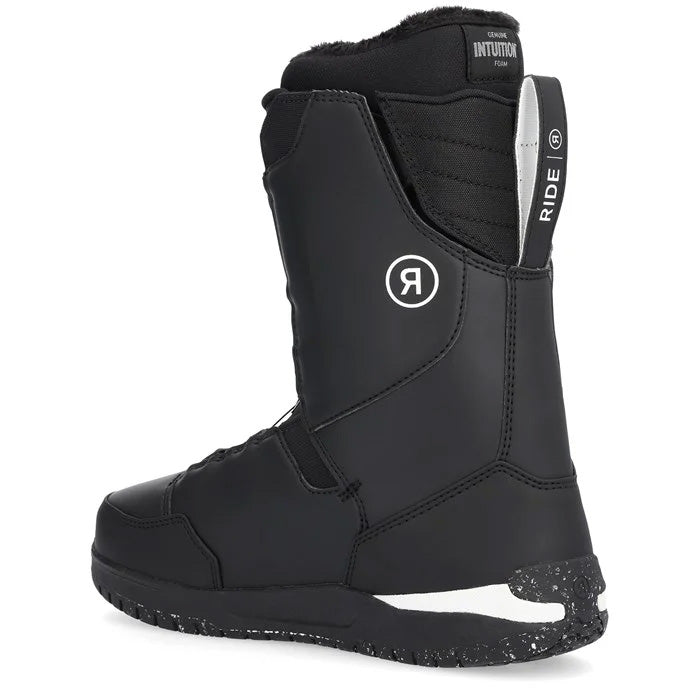 2025 Ride Lasso snowboard boots (black) available at Mad Dog's Ski & Board in Abbotsford, BC.