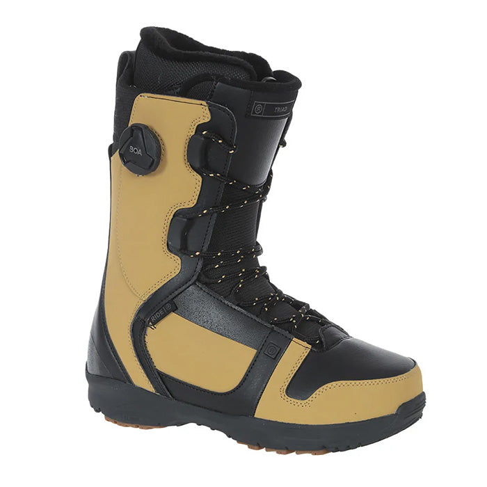 Ride Triad snowboard boots (camel) available at Mad Dog's Ski & Board in Abbotsford, BC.