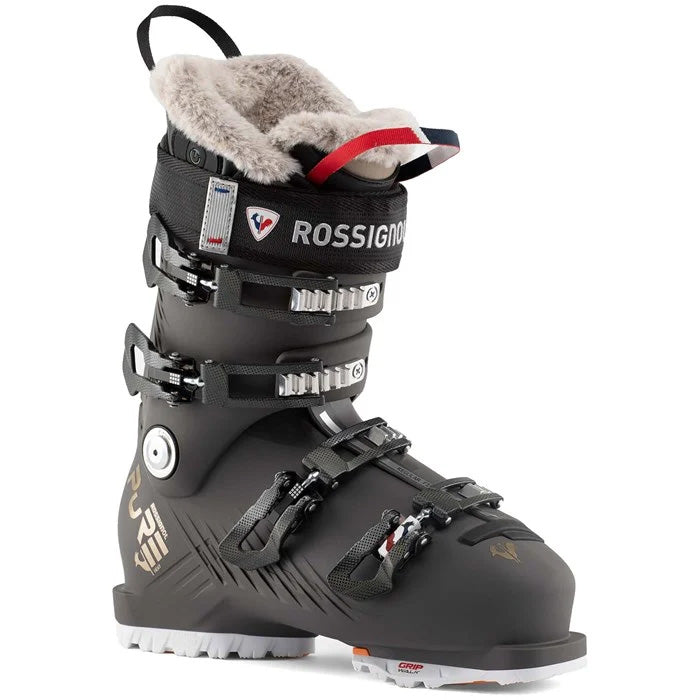 Rossignol Pure Heat GW women's ski boots (metal gold grey) available at Mad Dog's Ski & Board in Abbotsford, BC.