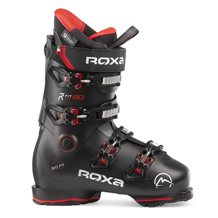 Roxa R/FIT 80 GW ski boots (black/red) available at Mad Dog's Ski & Board in Abbotsford, BC.