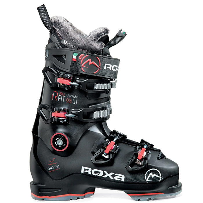 Roxa R/FIT Pro 95 GW women's ski boots (black/coral) available at Mad Dog's Ski & Board in Abbotsford, BC.