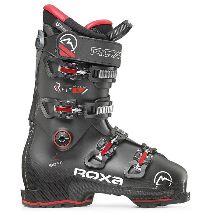 Roxa R/FIT 80 GW ski boots (black/red) available at Mad Dog's Ski & Board in Abbotsford, BC.