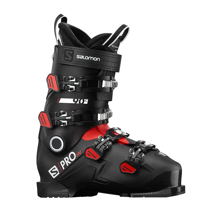 Salomon S/Pro HV 90 IC ski boots (black/red, 2021) available at Mad Dog's Ski & Board in Abbotsford, BC.
