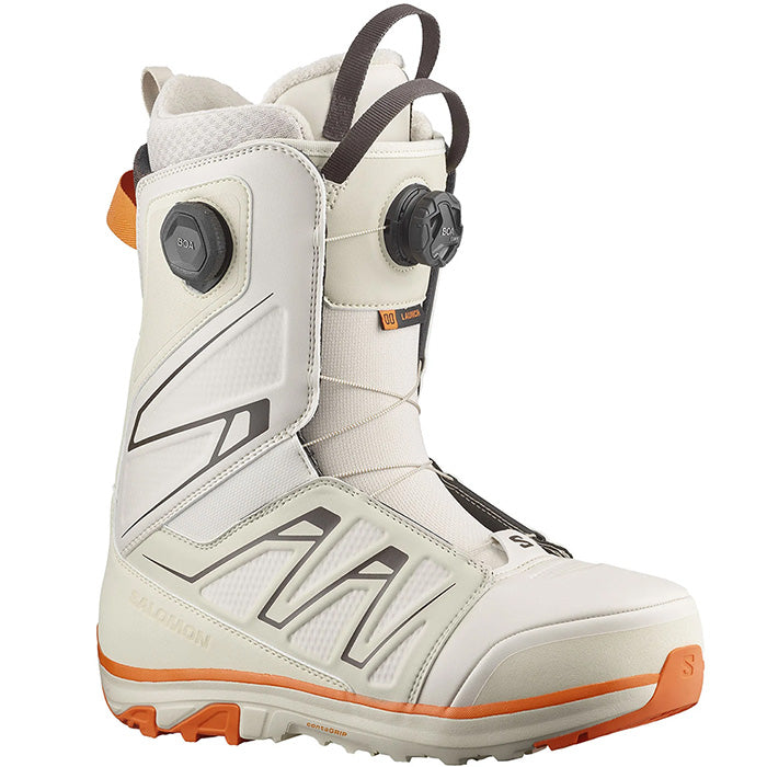 2025 Salomon Launch BOA SJ snowboard boots (Rainy Day colourway) available at Mad Dog's Ski & Board in Abbotsford, BC.