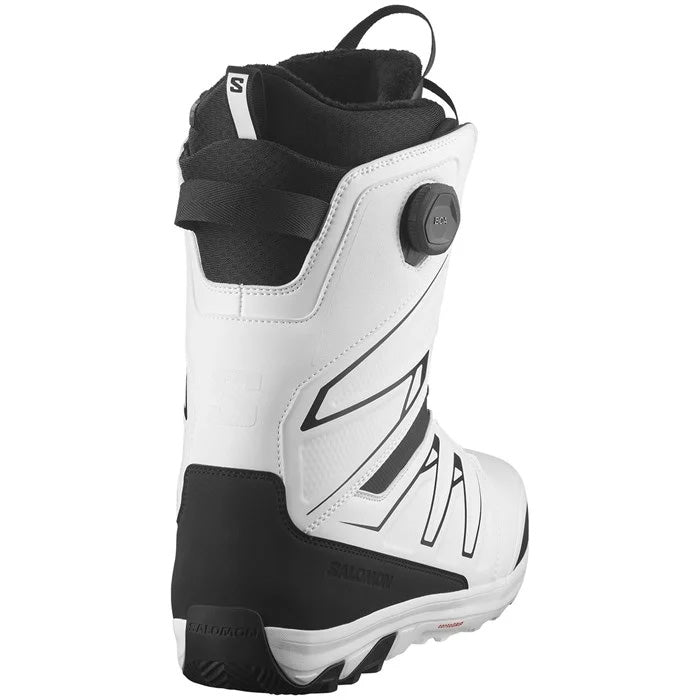 2025 Salomon Launch BOA SJ snowboard boots (black/white) available at Mad Dog's Ski & Board in Abbotsford, BC.