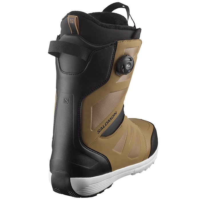 2025 Salomon Launch BOA SJ snowboard boots (Sepia tint / black / white) available at Mad Dog's Ski & Board in Abbotsford, BC.