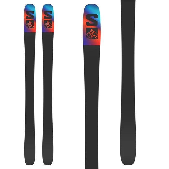Salomon QST 92 skis (black base graphic) available at Mad Dog's Ski & Board in Abbotsford, BC.
