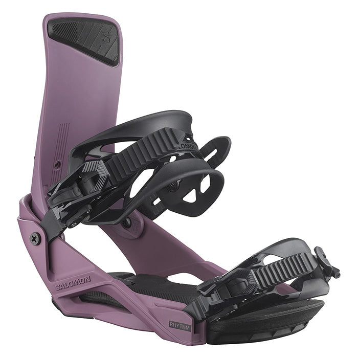 2025 Salomon Rhythm unisex snowboard bindings (grape shake) available at Mad Dog's Ski & Board in Abbotsford, BC.