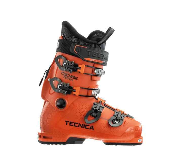 Tecnica Cochise Team junior skis (orange) available at Mad Dog's Ski & Board in Abbotsford, BC.